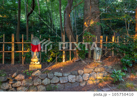 Stone statue (public art) of Ojizou san, protector of children, Japan. 105750410