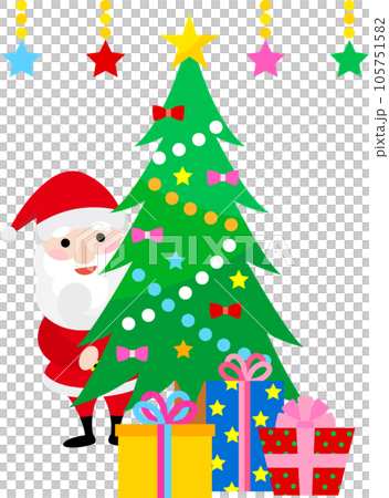 Santa Claus, tree and gifts Santa Claus, tree and gifts 105751582