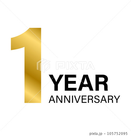 1 year anniversary gold icon vector for graphic design, logo, website, social media, mobile app, UI illustration 1 year anniversary gold icon vector for graphic design, logo, website, social media, mobile app, UI illustration 105752095