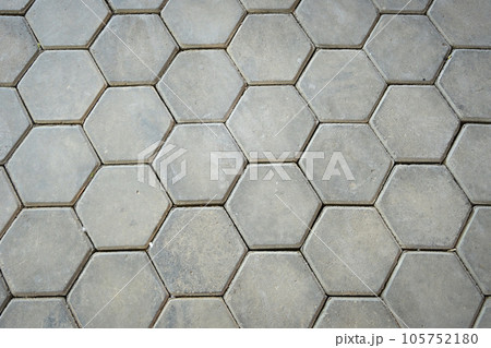 gray stone hexagon floor texture background, exterior design construction industry gray stone hexagon floor texture background, exterior design construction industry 105752180