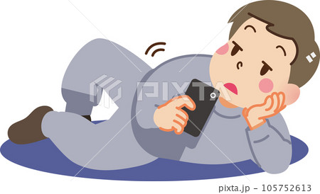 生活習慣病2_運動不足の中年男性 105752613