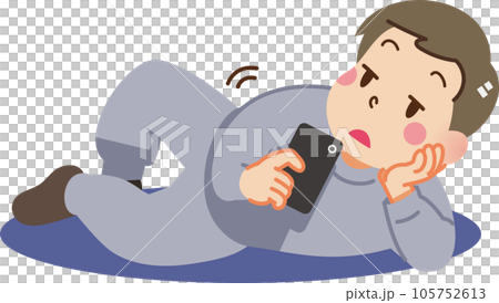 生活習慣病2_運動不足の中年男性 105752613