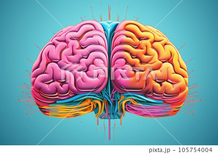 Illustration of an abstract digital human brainのイラスト素材 [105754004] - PIXTA