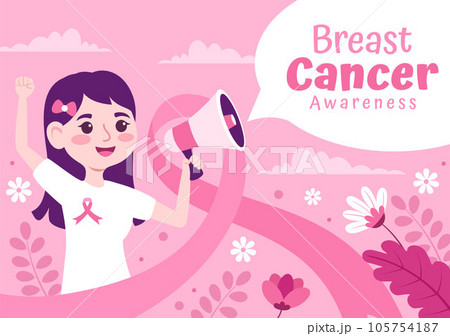 Breast Cancer Awareness Month Vector Illustration of Diverse Women with Pink Support Ribbon for Healthcare Campaign Solidarity Background Templates Breast Cancer Awareness Month Vector Illustration of Diverse Women with Pink Support Ribbon for Healthcare Campaign Solidarity Background Templates 105754187