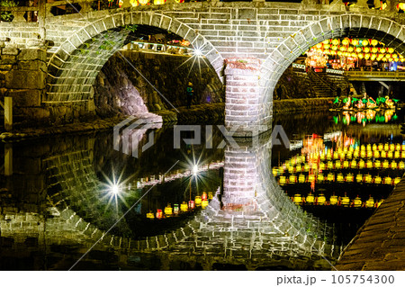 眼鏡橋(長崎ランタンフェスティバル) 眼鏡橋(長崎ランタンフェスティバル) 105754300