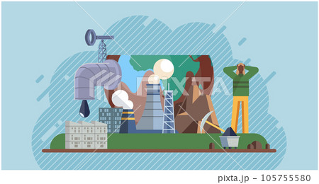 Metaphor for ecological travel, conservation, climate change, global warming and the fragility of nature. Earth day. Climate change with weather global greenhouse warming risks. Eco environment signs 105755580