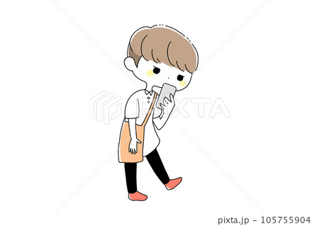 スマホを見る男の子 105755904