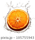 Half of Orange in the water 105755943