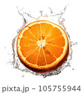 Orange in the Splashed water 105755944