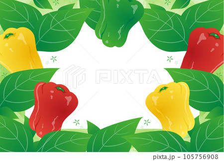 ピーマンのフレーム 105756908