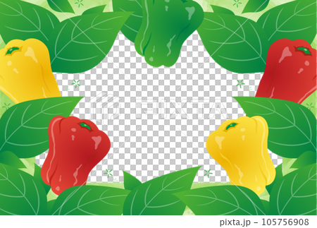 ピーマンのフレーム 105756908