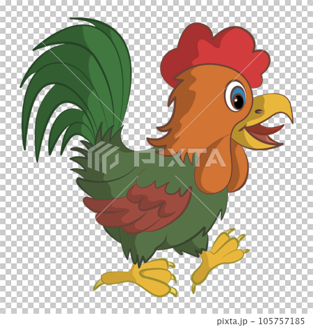 Chicken cartoon design on transparent background 105757185