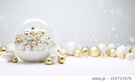 Christmas 3d white glass snow 105757670