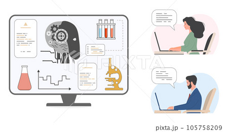 People Medical Test Robot Medicine Automated Lab 105758209