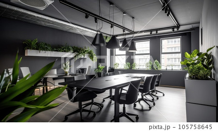 Inspiring office interior design Minimalist style Generative AI AIG 31. 105758645