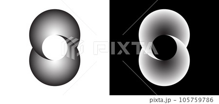 Circle with segments and gradients. Logo or icon for any project. 105759786