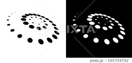 Modern abstract background. Halftone dots in circle form. Round logo. 105759792