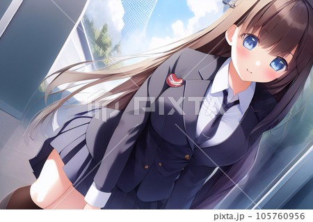 【AI生成画像】制服の似合う女子高生 105760956