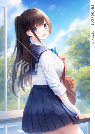 【AI生成画像】制服の似合う女子高生 105760963