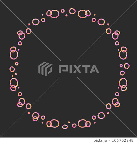 赤色の水玉のグリッターの丸いフレーム 赤色の水玉のグリッターの丸いフレーム 105762249