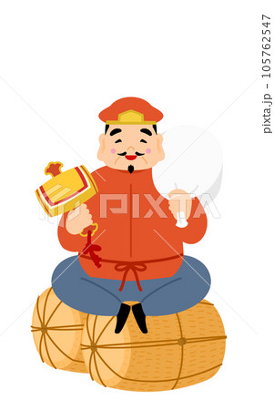 七福神　大黒天のシンプルでかわいいイラスト 105762547