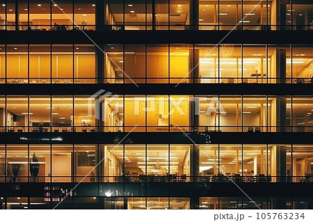 Office building at night. Office building at night. 105763234