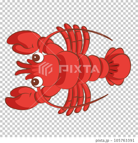 Shrimp cartoon design on transparent background 105763391