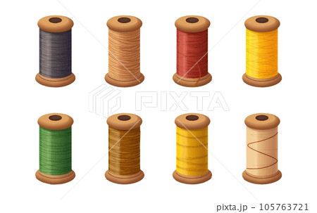 ui set vector illustration of colorful thread isolated on white background 105763721