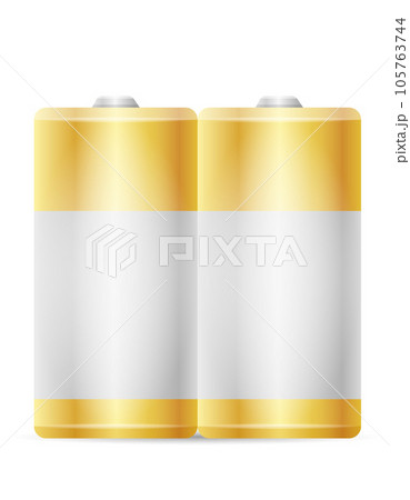 energy battery power in silvery gold color vector illustration 105763744