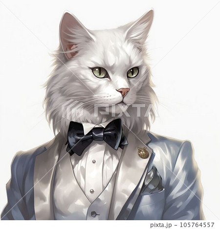 猫アイコン(PFP)シルバータキシード 猫アイコン(PFP)シルバータキシード 105764557