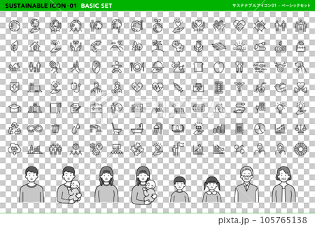 サステナブルアイコン_ベーシックセット 105765138