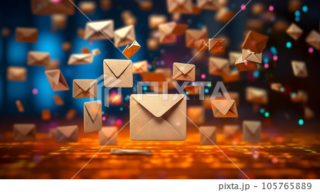 Marketing and business ideas through email, email or newsletter 105765889