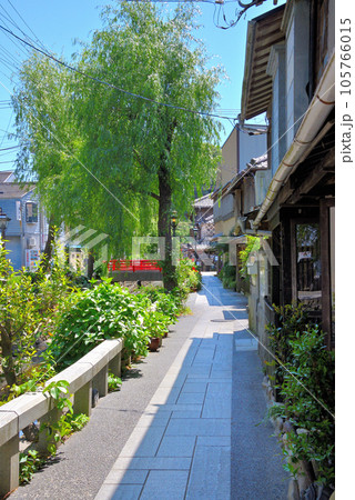 伊豆半島・南伊豆・下田ペリーロード・レトロな街並みと枝垂柳が印象的な風景・静岡県下田市(16) 105766015
