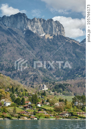 A landscape around Lake Annecy, Haute-Savoie, France. A landscape around Lake Annecy, Haute-Savoie, France. 105766173