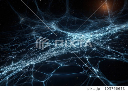 Dark matter lines creating a network across the galaxy  Dark matter lines creating a network across the galaxy  105766658