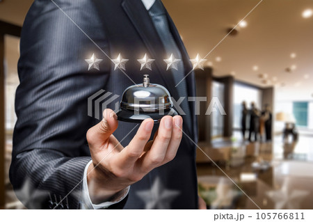 Concept of the rating of the hotel and services in the hotel. Concept of the rating of the hotel and services in the hotel. 105766811