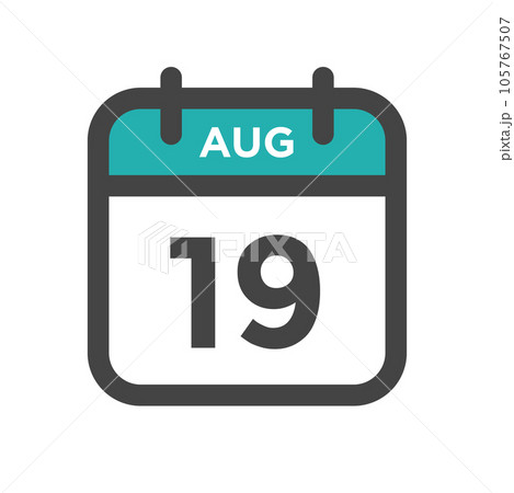 August 19 Calendar Day or Calender Date for Deadlines or Appointment 105767507