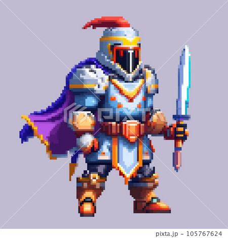 Robot pixel art character for 8 bit game scenery arcade video game Robot pixel art character for 8 bit game scenery arcade video game 105767624