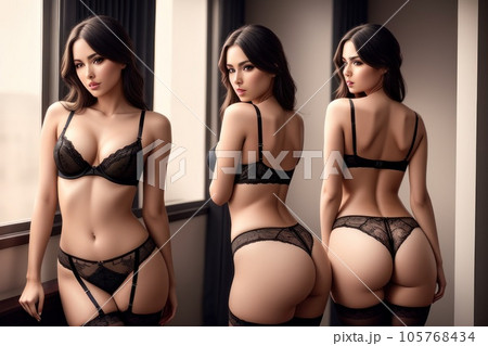 pose lingerie woman posing in lingerieの写真素材 [46782184] - PIXTA