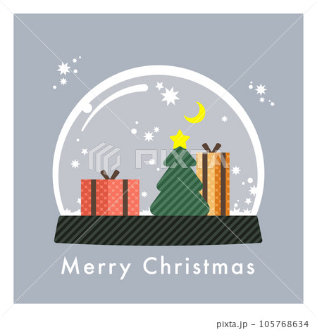 イラスト素材: クリスマス_スノードーム_正方形 イラスト素材: クリスマス_スノードーム_正方形 105768634