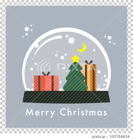 イラスト素材: クリスマス_スノードーム_正方形 イラスト素材: クリスマス_スノードーム_正方形 105768634