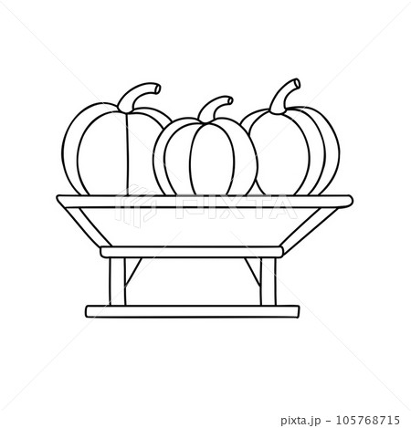 Coloring page with sunflowers, autumn coloring. 105768715