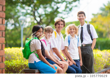 Kids back to school. Group of children. Kids back to school. Group of children. 105770029