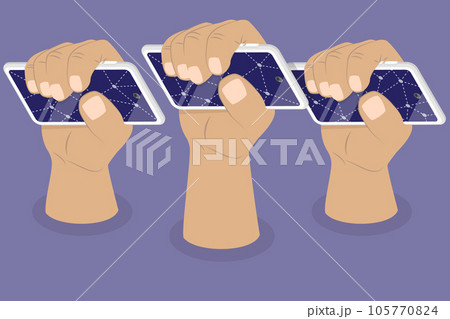 3D Isometric Flat Vector Conceptual Illustration of Digital Revolution 105770824