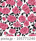 Seamless floral pattern with roses,  105771240