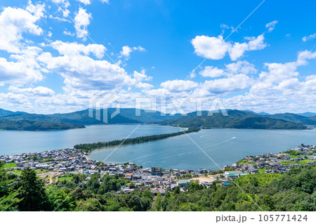 [京都府]晴天の天橋立（昇龍観の風景） 105771424