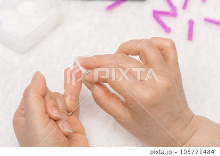 【糖尿病の血糖値測定　消毒】 105771484