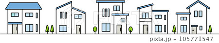 住宅街のイラスト 住宅街のイラスト 105771547