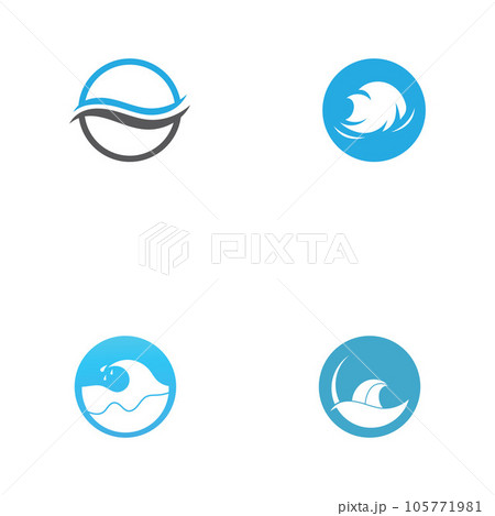 Water wave icon vectorのイラスト素材 [105771981] - PIXTA