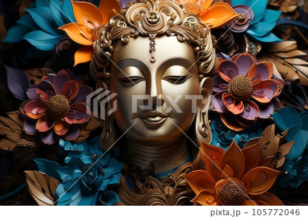 ブッダ像,Generative AI AI画像 ブッダ像,Generative AI AI画像 105772046